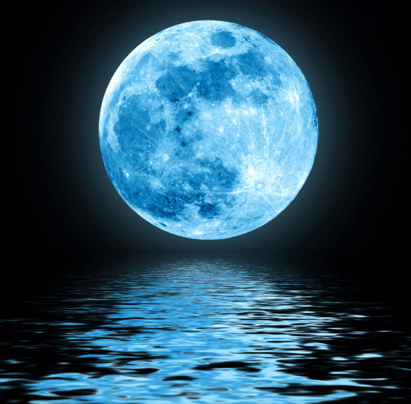 blue moon over water